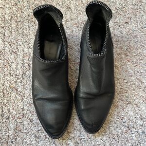 Alexander Wang Kori cutout heel leather zip black ankle bootie women size 6.5